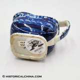 Landing of Lafayette Creamer Scalloped Rim Historical Blue Staffordshire ZAM-69