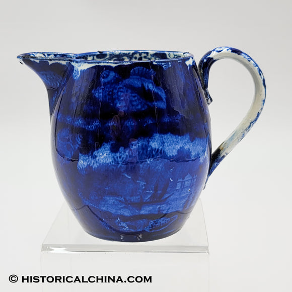Wadsworth Tower Seashell Border Creamer Historical Blue Staffordshire ZAM-66