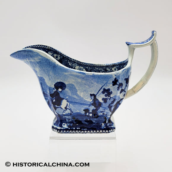 Doctor Syntax Sketching the Lake Creamer Historical Blue Staffordshire ZAM-77