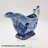 Doctor Syntax Sketching the Lake Creamer Historical Blue Staffordshire ZAM-77