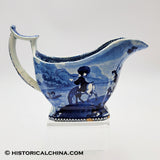 Doctor Syntax Sketching the Lake Creamer Historical Blue Staffordshire ZAM-77
