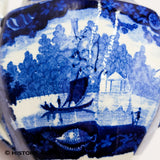 Wadsworth Tower Seashell Border Coffeepot Historical Blue Staffordshire ZAM-49