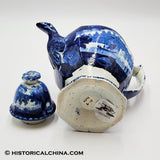 Wadsworth Tower Seashell Border Coffeepot Historical Blue Staffordshire ZAM-49