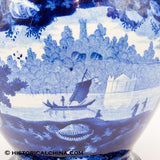 Wadsworth Tower Coffee Pot Seashell Border Historical Blue Staffordshire ZAM-48
