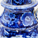 Wadsworth Tower Coffee Pot Seashell Border Historical Blue Staffordshire ZAM-48