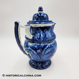 Spread Wing Eagle Coffeepot Historical Blue Staffordshire ZAM-56