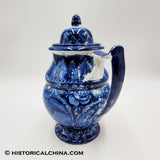 Spread Wing Eagle Coffeepot Historical Blue Staffordshire ZAM-56