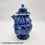 Spread Wing Eagle Coffeepot Historical Blue Staffordshire ZAM-56