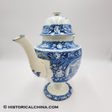 Hartford State House Coffeepot Historical Blue Staffordshire ZAM-59