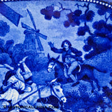Don Quixote Attack Upon the Mills Reticulated Tray Historical Blue Staffordshire ZAM-482