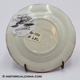 2 Sail Boats Cup Plate Luster Rim Seashell Historical Blue Staffordshire ZAM-140
