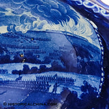 Battle of Bunker Hill Pierced Basket Historical Blue Staffordshire ZAM-247