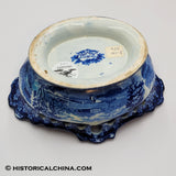 Battle of Bunker Hill Pierced Basket Historical Blue Staffordshire ZAM-247