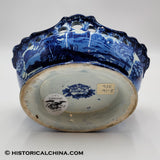 Battle of Bunker Hill Pierced Basket Historical Blue Staffordshire ZAM-247