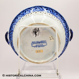 Octagon Church Beauties of America Reticulated Basket Historical Blue Staffordshire ZAM-479