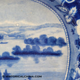 Mount Ida Troy Platter Historical Blue Staffordshire ZAM-429