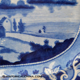 Mount Ida Troy Platter Historical Blue Staffordshire ZAM-429