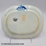 Mount Ida Troy Platter Historical Blue Staffordshire ZAM-429