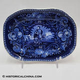Peace and Plenty Platter Historical Blue Staffordshire ZAM-431