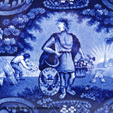 Peace and Plenty Platter Historical Blue Staffordshire ZAM-431