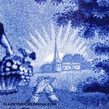 Peace and Plenty Platter Historical Blue Staffordshire ZAM-431
