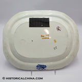 Lake George New York Platter Seashell Border Historical Blue Staffordshire ZAM-454