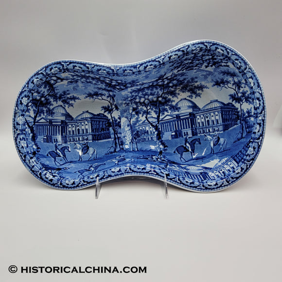 Capitol Washington Charleston Exchange Bidet Historical Blue Staffordshire ZAM-3