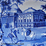 Capitol Washington Charleston Exchange Bidet Historical Blue Staffordshire ZAM-3