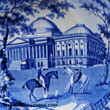 Capitol Washington Charleston Exchange Bidet Historical Blue Staffordshire ZAM-3