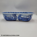 Capitol Washington Charleston Exchange Bidet Historical Blue Staffordshire ZAM-3