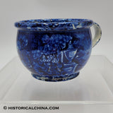 Lafayette at Franklin's Tomb Ruggles House Cabin Woods Pass it Cup Mug Historical Blue Staffordshire ZAM-9