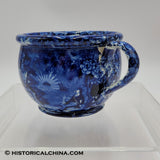 Lafayette at Franklin's Tomb Ruggles House Cabin Woods Pass it Cup Mug Historical Blue Staffordshire ZAM-9