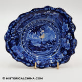Arms of South Carolina Leaf Dish Historical Blue Staffordshire ZAM-214