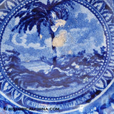 Arms of South Carolina Leaf Dish Historical Blue Staffordshire ZAM-214