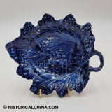 French View Leaf Dish Blue Staffordshire ZAM-212