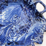 French View Leaf Dish Blue Staffordshire ZAM-212
