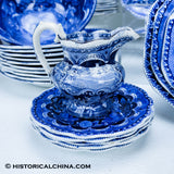 Service for 10 States Pattern Service Table Setting Historical Blue Staffordshire ZAM-STATES
