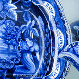 Service for 10 States Pattern Service Table Setting Historical Blue Staffordshire ZAM-STATES