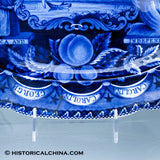 Service for 10 States Pattern Service Table Setting Historical Blue Staffordshire ZAM-STATES