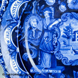 Service for 10 States Pattern Service Table Setting Historical Blue Staffordshire ZAM-STATES