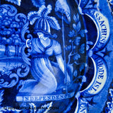 Service for 10 States Pattern Service Table Setting Historical Blue Staffordshire ZAM-STATES