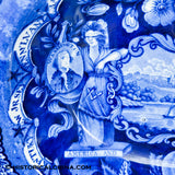 Service for 10 States Pattern Service Table Setting Historical Blue Staffordshire ZAM-STATES