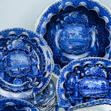 Service for 10 States Pattern Service Table Setting Historical Blue Staffordshire ZAM-STATES