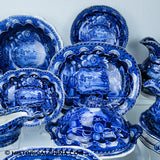 Service for 10 States Pattern Service Table Setting Historical Blue Staffordshire ZAM-STATES