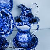 Service for 10 States Pattern Service Table Setting Historical Blue Staffordshire ZAM-STATES