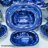 Service for 10 States Pattern Service Table Setting Historical Blue Staffordshire ZAM-STATES