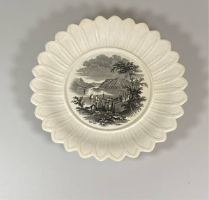 Historical Staffordshire View From Ruggles House Hudson River Rare Form