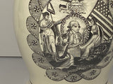 Historical Staffordshire Creamware Liverpool Pitcher Rare Washington Ca 1790