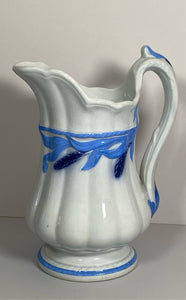 Staffordshire Ironstone Blue Wheat Creamer