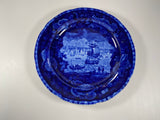 Historical Staffordshire Blue Plate View Of Liverpool LNRP6